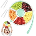 thumbnail image 1 of Contenedor giratorio para bocadillos para niños con correa de mano y 2 clips, contenedor reutilizable para bocadillos, caja giratoria para bocadillos de 360°, paquete de contenedor giratorio para, 1 of 7