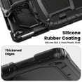 thumbnail image 6 of XYX for iPad 9th/8th/7th Generation 10.2 inch Case, 3in1 Heavy Duty Shockproof Tablet Case with Stand, Shoulder Strap, Black, 6 of 7