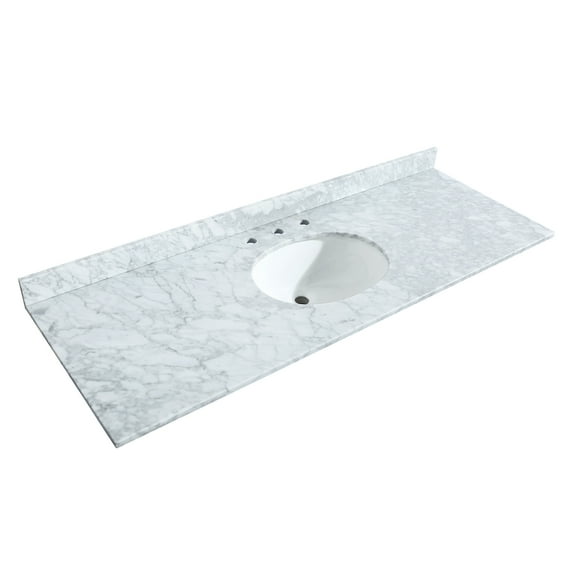 Wyndham Collection Wcvvca160stopuno 60" Marble Vanity Top - White