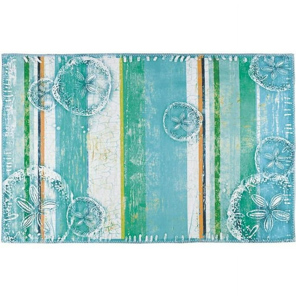 Homefires PR-PRB001B Tapis d'Intérieur Océan 34 x 22 x 0.25 Po, Multi Couleur