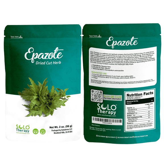Epazote Dried Cut Herb, 2 oz, Epazote Natural, Mexican Seasoning, Epazote Spice,Resealable Bag, Product From Mexico, Packaged in the USA