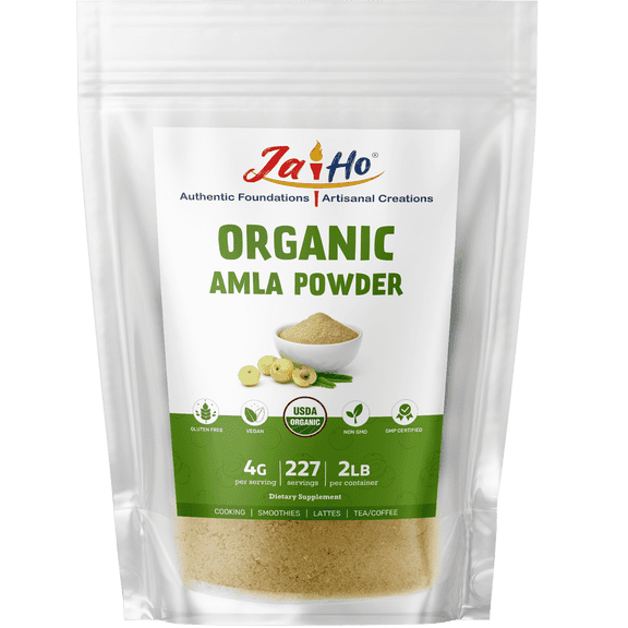 Jai Ho Organic Amla Berry Powder (Amalaki), 2 LB - Rich in Antioxidant Vitamin C | Supports ImmunityGluten Free, Vegan, Non-GMO - Resealable Zip Lock Pouch