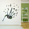 thumbnail image 3 of Music Wall Decal Geometric Pattern Bagpipe with Heart and Musical Notes Bedroom Wall Decal for Children Instrument Cute Themed Room Decal - Size: 27 In x 30 In, 3 of 5