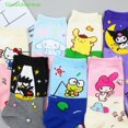 thumbnail image 2 of < Gooutdoorwac > Calcetines De Hello Kitty Kawaii Anime Kuromi Melody Cinnamoroll Color Coincidencia De Dibujos Animados Harajuku Lindo Algodón Calcetín Regalo De Cumpleaños En Venta, 2 of 4