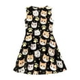 thumbnail image 4 of FOR U DESIGNS Cat Paw Girls Dresses Adorable Sleeveless Sundress Toddler Casual Princess Dresses Spring Summer Flare Midi Dress Lightweight Skater Dress for Teens 13-14, 4 of 6