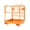 Red, variant on Memoryfield Forklift Safety Cage, 1200 lbs Capacity, 36" x 36" Foldable Man Basket with Lockable Swivel Wheels, Safety Rail & Drain Hole, Work Platform for 1-3 People, Orange