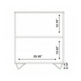 thumbnail image 6 of Modern Minimalist Easy to Assemble Storage Cabinet with 2 Doors and Sturdy Metal Legs, Accent Side 26 inch L Free Standing Cabinet for Living Room, Kitchen or Bedroom (White), 6 of 6