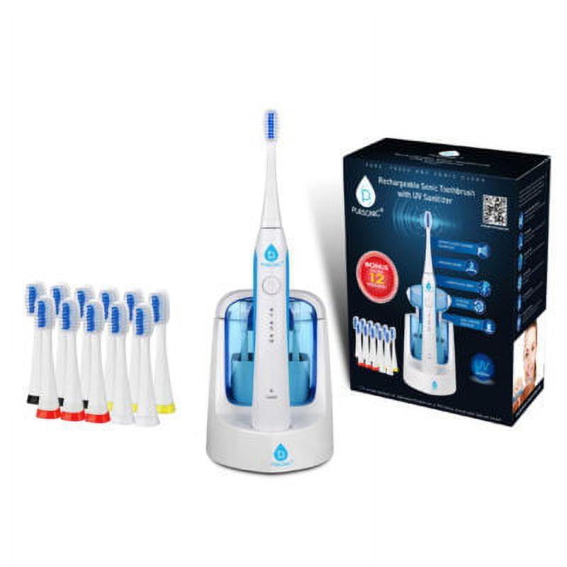 Pursonic sonic toothbrush with uv sanitizing function.sonic movement rechargeable electric toothbrus