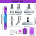 thumbnail image 2 of Diamond Painting Pens Kit, Stainless Steel Tips for Diamond Painting Accessories with 6 Clay, Diamond Art Pens Diamond Painting Tools for DIY Craft,Starry purple,Starry purple，G26573, 2 of 6