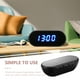 thumbnail image 3 of 1pc LED Digital Reloj de despertador Reloj de escritorio LED Luminoso Reloj de alarma con cable, 3 of 5