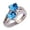Sky Blue, variant on clearance under $5 LSLJS Rings for Women Fashion Zircon Ring Double Love Heart Rings Jewelry for Engagement Valentine’s Day Gifts