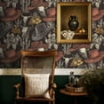 thumbnail image 5 of Rustic Peel and Stick Wallpaper Stormy Desert Night Art featuring Skulls Hats Wall Mural 17.7in x 9.8ft Self Adhesive Removable Wall Paper Renter Friendly Wallpaper for Boys Bedroom Men Cave, 5 of 8