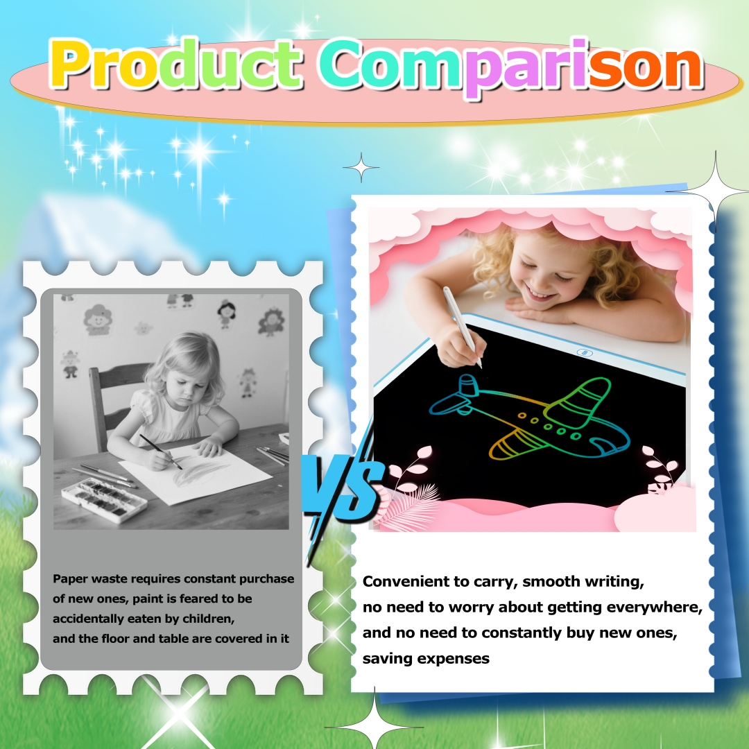 20 Inch Colorful Toddler LCD Doodle Board, Erasable Reusable Electronic Drawing Tablet, Educational Learning Toys for 3-5 Year Old Boys