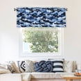 thumbnail image 7 of Drapery Wear Rod Short Curtain 54x18in Filter With Light Feature For Easy Installation Rod Free For Bedroom Kitchen Bathroom\r\n Vector Camouflage Pattern Blue_4, 7 of 7