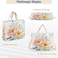 thumbnail image 6 of Corduroy Tote Bag for Women Shoulder Handbags Fashion Ladies Purses Satchel Messenger Bags Watercolor Peonies M, 6 of 8