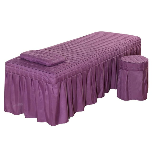 Juego de de Masaje SPA Ropa de Cama - Púrpura-s Baoblaze Hoja de cenefa de mesa de masaje