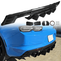 Booming up For Chevy Camaro SS LT LS 2016-2024 Painted BLK Rear Bumper Lip Diffuser Spoiler