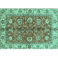 thumbnail image 1 of Ahgly Company Indoor Rectangle Abstract Turquoise Blue Modern Area Rugs, 7' x 9', 1 of 4