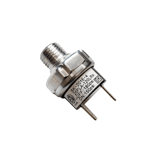 Air Pressure Switch 150-180 PSI Tank Mount Type Thread 1/4"NPT 12V 24V DC Air Compressor Pressure Switch for Air Train Horn 150-180 1/4 inch