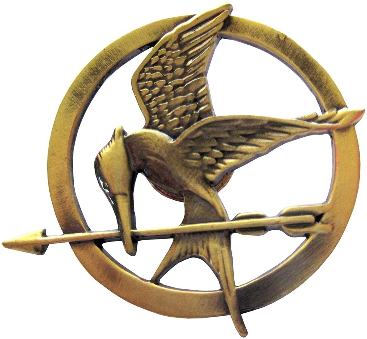 The Hunger Games: Official Licensed Catching Fire Mockingjay Pin Prop  Replica Accessory - Walmart.com, image size:1500x1387