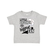 Inktastic Little Brother and Biggest Fan Baseball Family Fan Boys or Girls Baby T-Shirt