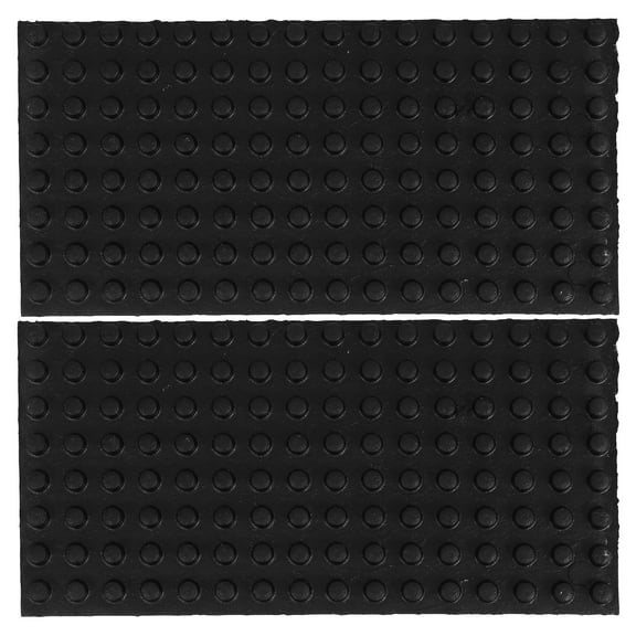 unbranded 2 Pcs Vibration Plate Floor Mat Rubber Feet for Furniture Black