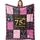 thumbnail image 1 of LHSHID 75th Birthday Gifts for Women 75th Birthday Gifts Women Women's 75th Birthday Gift Gifts for 75 Year Old Woman Birthday Gifts for Women 75th Birthday Gifts Blanket 50"x60", 1 of 7