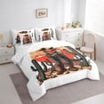thumbnail image 3 of Castle Fairy Boys Girls Animal Cat Cowboy Bedding Comforter Set 7-Piece,Western Theme King Bedding Sets,Chic Floral Cactus Ultra Soft Bed Sheets,Breathable Home Decor,Reversible, 3 of 8
