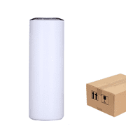 25pcs 20oz Sublimation blank straight skinny tumbler stainless steel vacuum double walled with lid and plastic straw