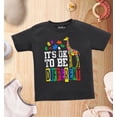 thumbnail image 4 of Shop4Ever It's OK to Be Different Autism Awareness Giraffe Toddler's Cotton T-Shirt 2T Black, 4 of 6