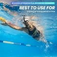 thumbnail image 4 of Snorkel de Entrenamiento Natación con Boquilla Montaje Central y Válvula Purga Unidireccional para Vuelta, Jóvenes Niños, Color Negro., 4 of 6