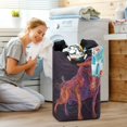 thumbnail image 4 of Abstract Cattle Lightweight Large Hamper with Handles Durable Oxford Clothes Bags Storage Organization for Home Bedroom B, 4 of 6