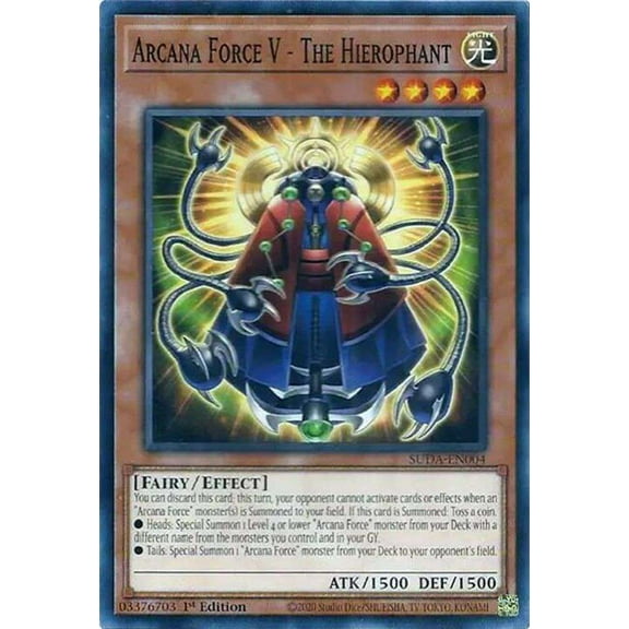 YuGiOh Supreme Darkness Common Arcana Force V - The Hierophant SUDA-EN004