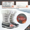 thumbnail image 6 of Bocca Women's Waterproof Snow Boots White Warm Winter Insulated Boots 8M, 6 of 6