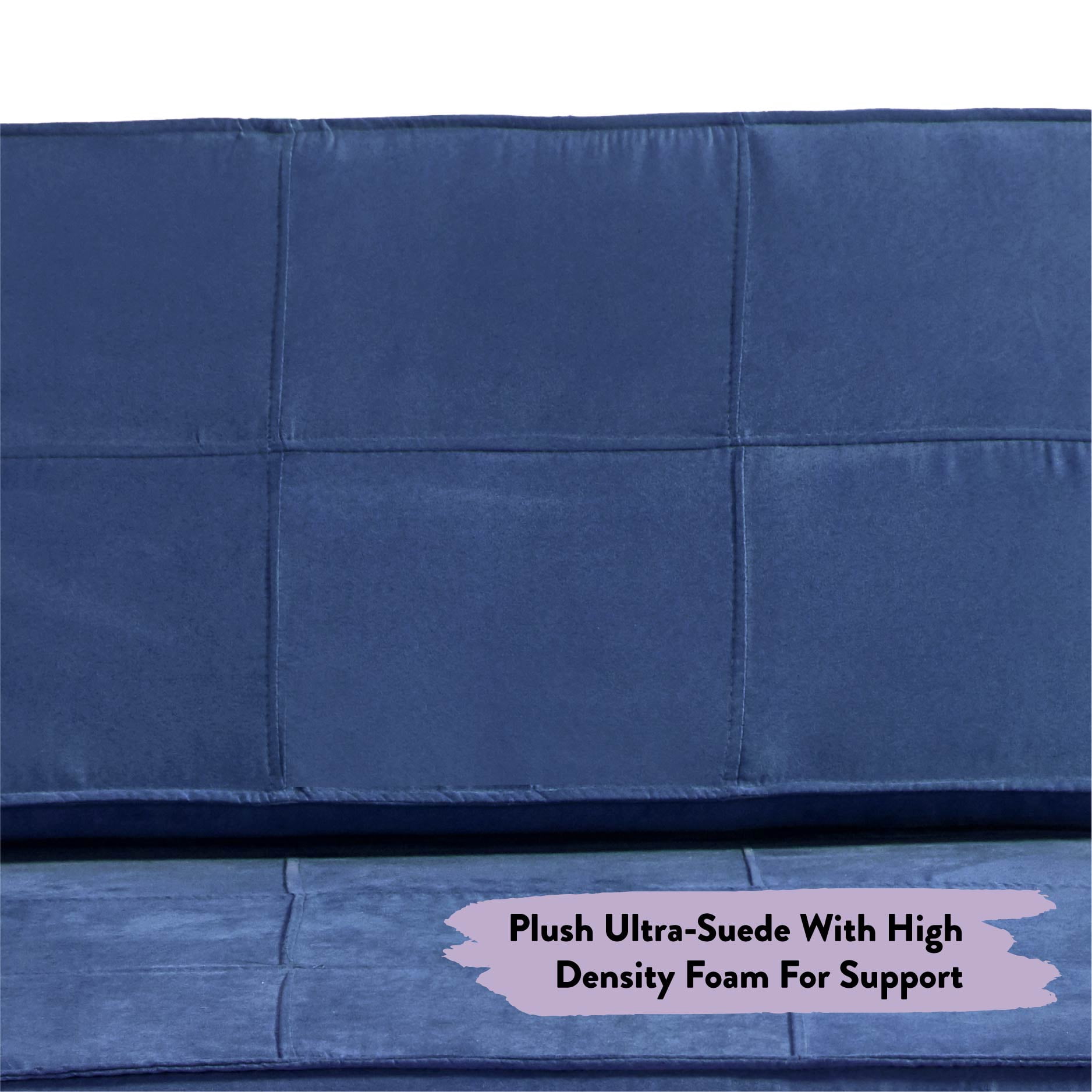 Room Revival Ultra Soft Suede 3-Position Convertible Flip Lounge Chair, Blue