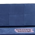 thumbnail image 6 of Room Revival Ultra Soft Suede 3 Position Convertible Flip Lounge Chair, Blue, 6 of 6