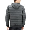 thumbnail image 2 of Men’s Sherpa Lined Lightweight Hooded Zipper Insulated Quilted Puffer Jacket (RJJ02 - Dark Grey, S), 2 of 4