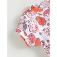 thumbnail image 6 of Coduop Newborn Baby Girls Bodysuit Set Floral Short Sleeve Playsuit Romper,with Headband, 6 of 8