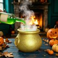 thumbnail image 5 of DVKOVI Halloween Candy Cauldron Candies Bucket Holder with Handles for Trick Or Treat Halloweens Party Decoration Gold, 5 of 5