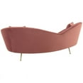 thumbnail image 4 of Anabella Blush Fabric Upholstered Sofa with Brushed Gold Legs, 4 of 7