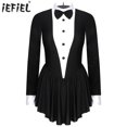 thumbnail image 2 of Vestido de manga larga con volantes y botones para mujer, esmoquin, camarera, Cosplay, gimnasia, patinaje artístico, 2 of 5