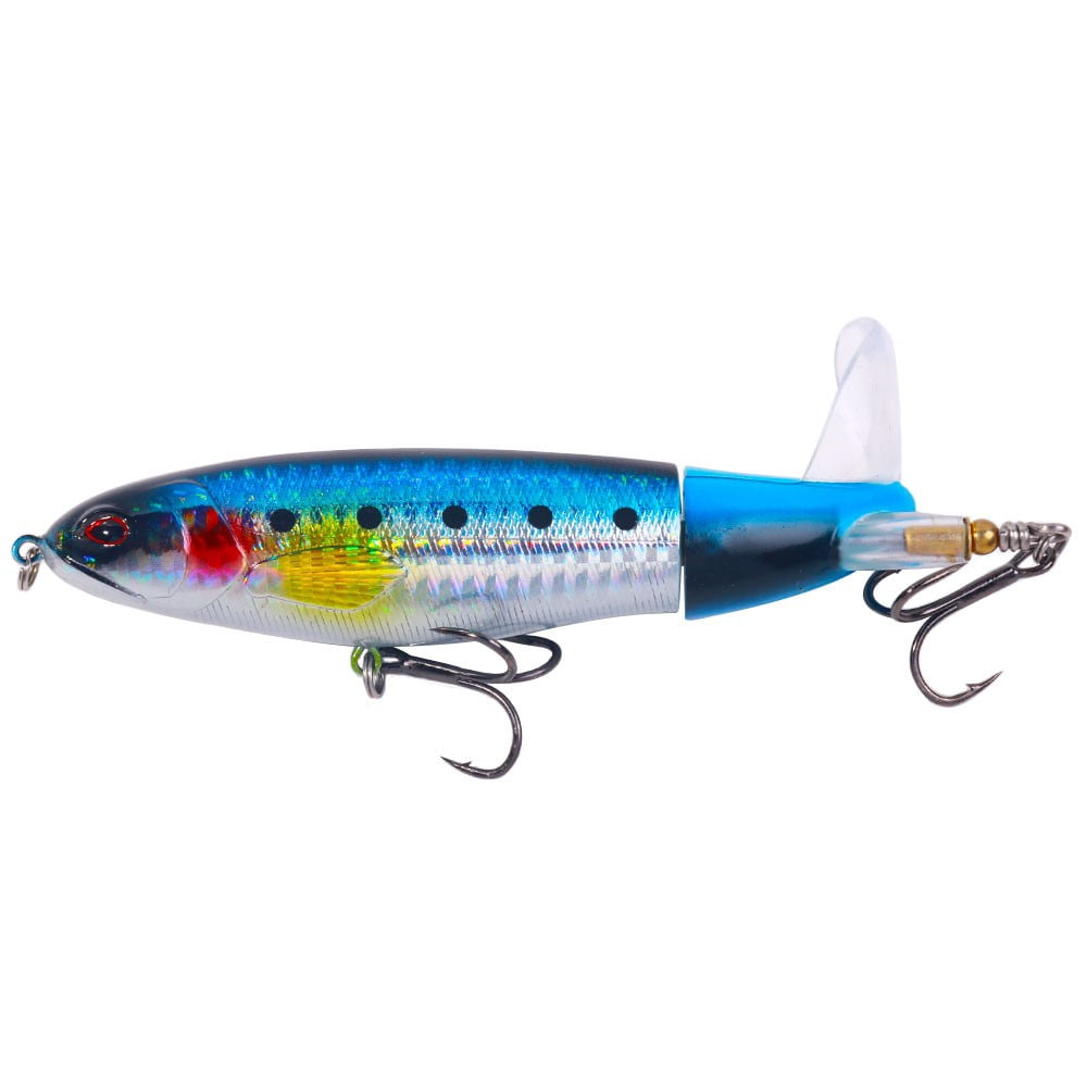 10x Whopper Plopper Topwater Floating Fishing Lures Rotating Tail for Bass 5.5"