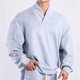 thumbnail image 1 of Blusas y camisas de manga larga con cuello en V para hombre, blusa informal de manga larga con cuello en V, blusa de color liso, blusa de poliéster para hombre, 1 of 9