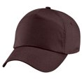thumbnail image 1 of Beechfield - Gorra lisa con 5 paneles para niños/adolescentes (Marrón chocolate), 1 of 2