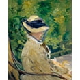 thumbnail image 2 of Manet, Edouard 15x18 Black Ornate Wood Framed with Double Matting Museum Art Print Titled - Madame Manet at Bellevue, 2 of 4