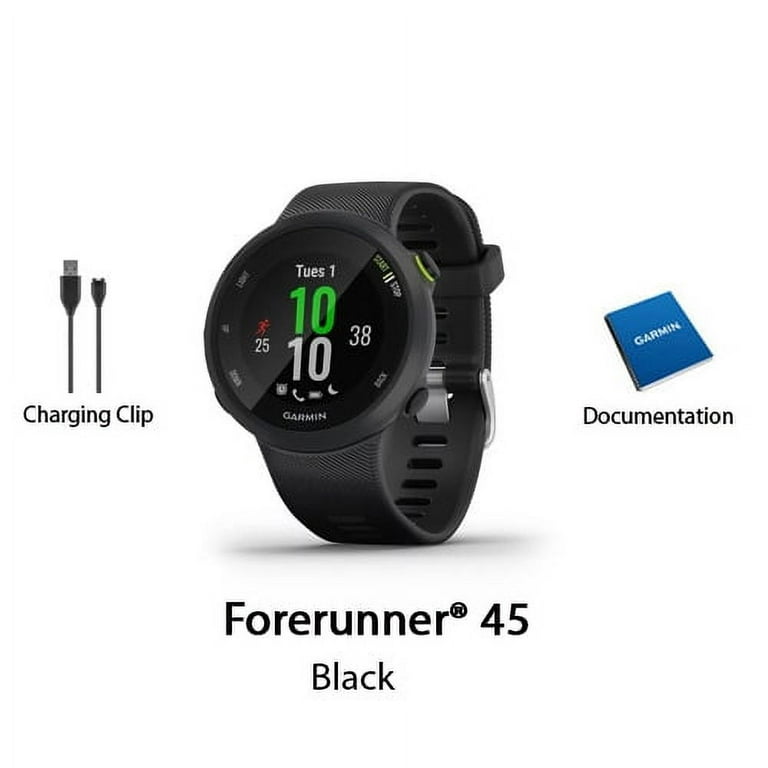  Forerunner 45S GPS Watch - Black : Clothing, Shoes