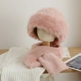 thumbnail image 6 of Eosunjian High-quality Hat Scarf Winter Fuzzy Hat Scarf Set for Women Faux Fur Collar Wrap Scarf Thickened Plush Warm for Weather Soft Comfortable Accessories, 6 of 8