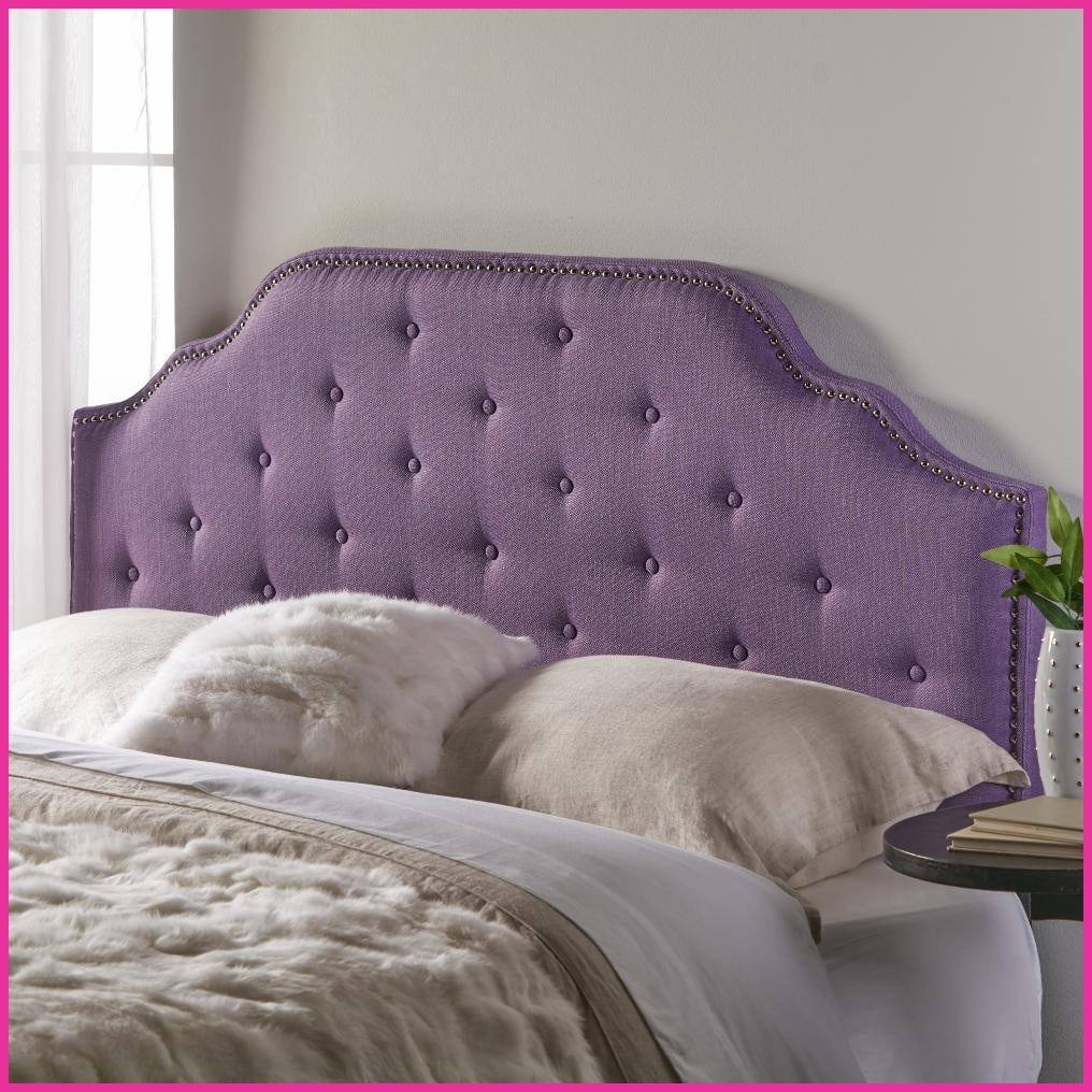 Queen Size Solid Wood Tufted Headboard with Adjustable Height & Nailhead Trim for Bedroom Décor