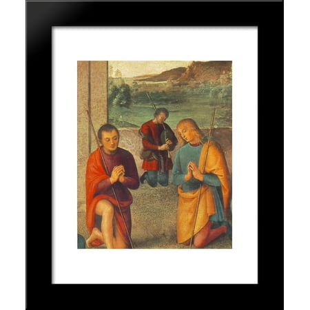 The Presepio (detail 1) 20x24 Framed Art Print by Perugino, Pietro