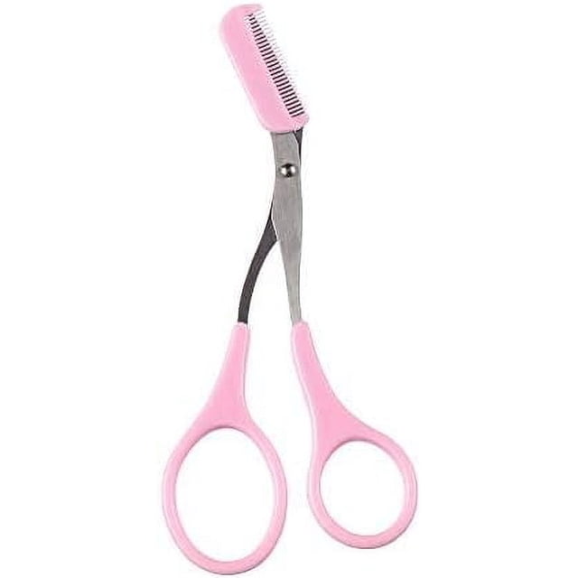 Eyebrow Trimmer Universal Trimmer/Comb Eyelash Trimmer Eyebrow Trimmer with Comb Facial Hair Removal Beauty Plastic Shaver Cosmetics Makeup Accessories (Pink)